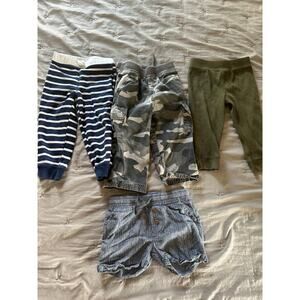 Boys pants and shorts 24 months camo sweats green